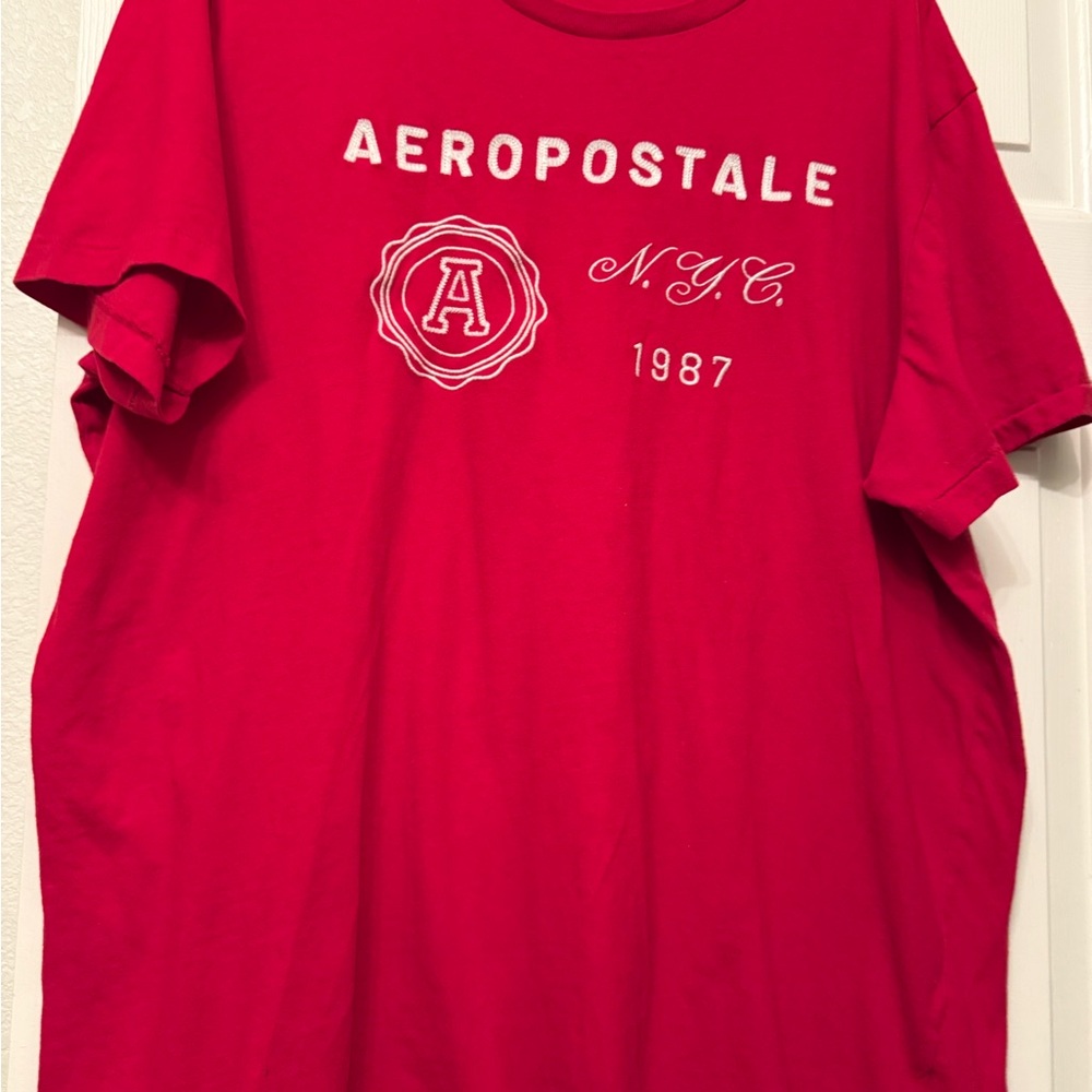 Aeropostale Bright Red Short Sleeve Logo Tee